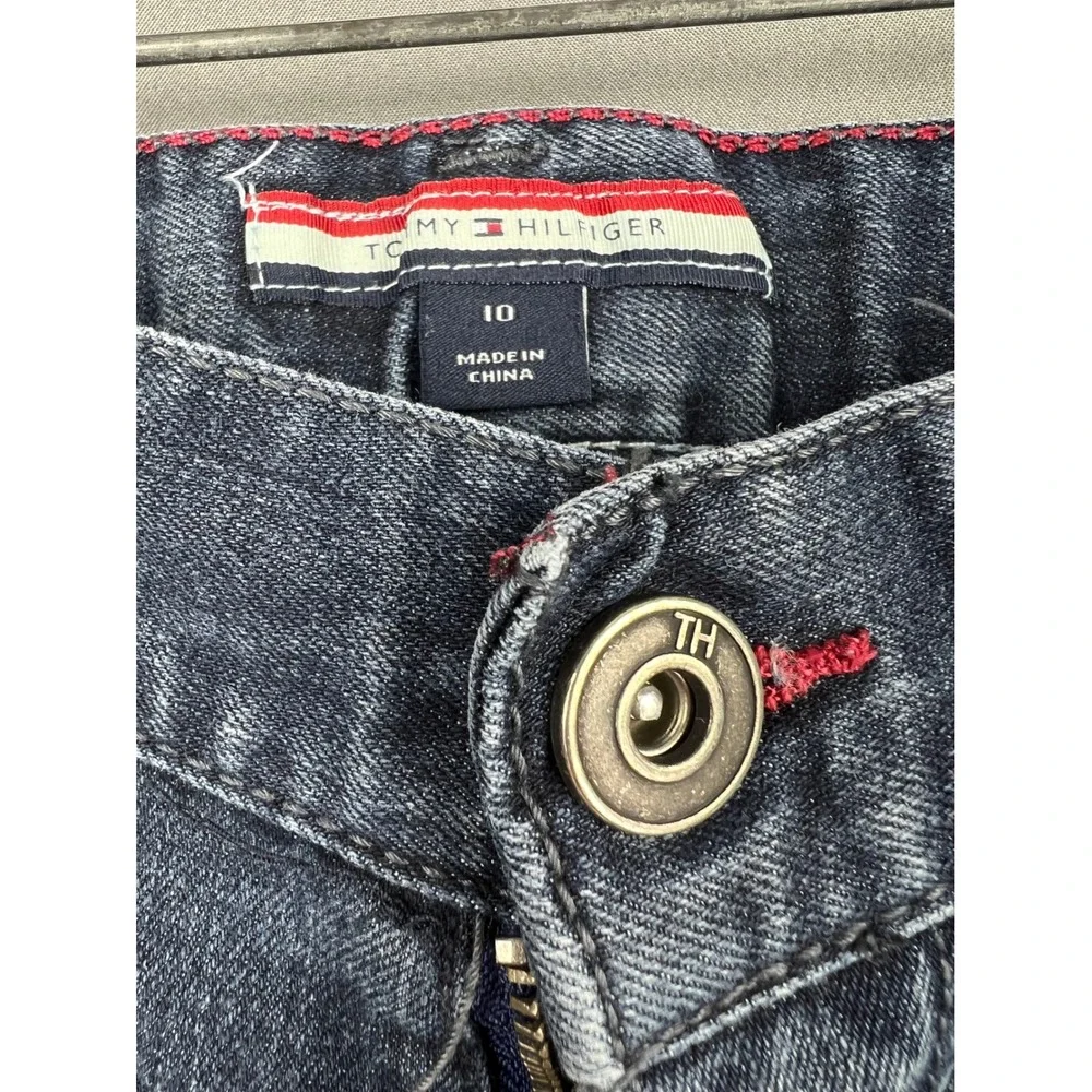 Tommy Hilfiger Jeans Kids Size 10 Straight Leg Blue Dark Wash Faded Good